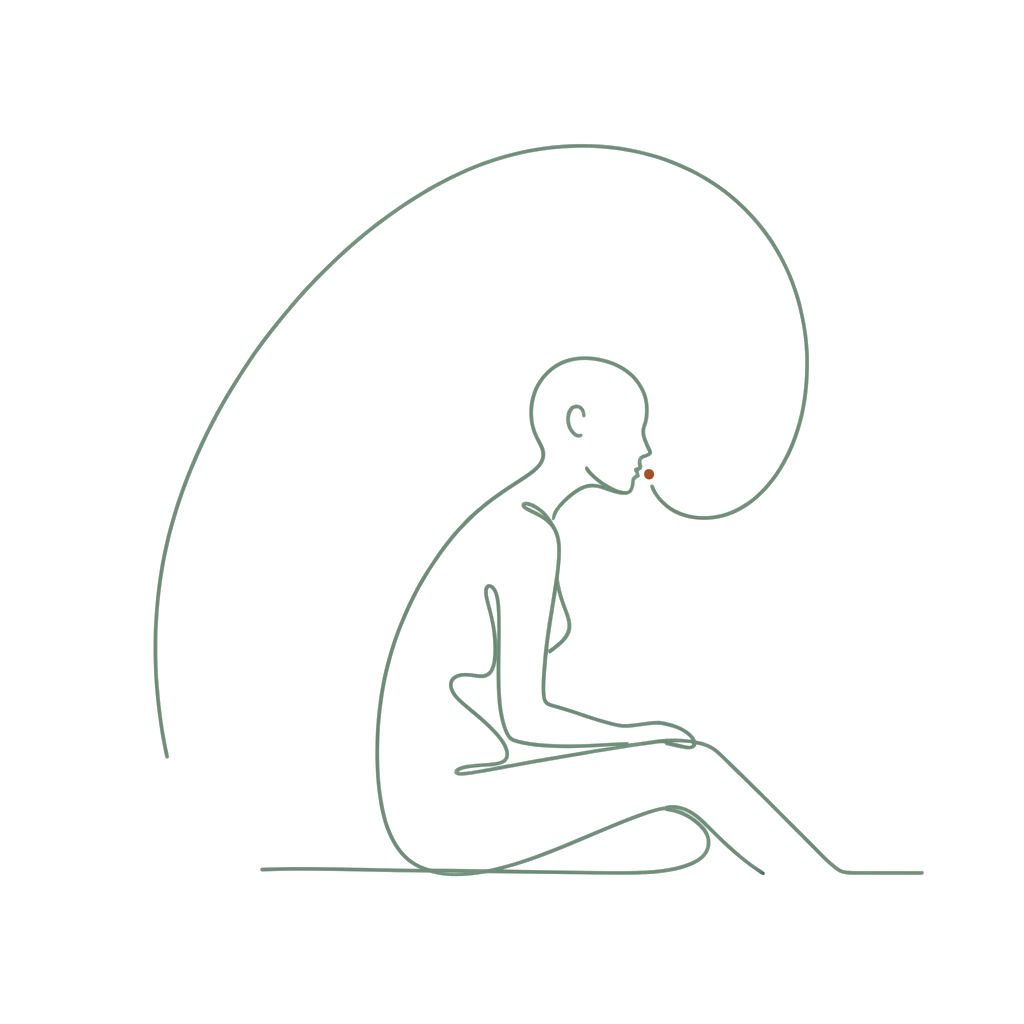 Figure assise en boucle - schéma répétitif de croyances
